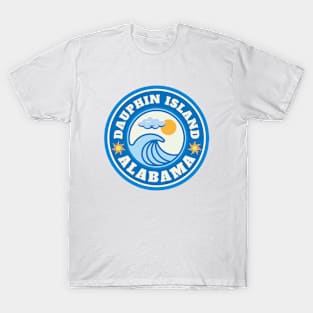 Dauphin Island Alabama Summer Beach Vintage Logo T-Shirt